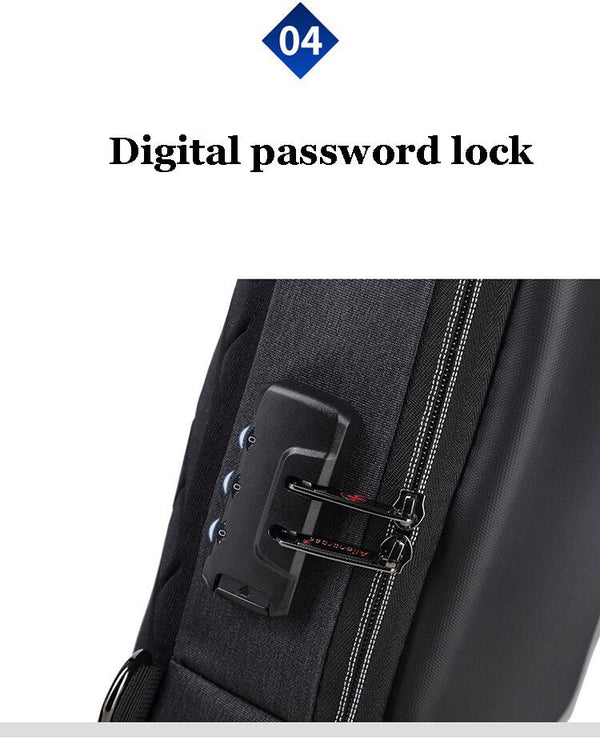 Secure digital password lock on the Alliencross chest bag original product to prevent theft.