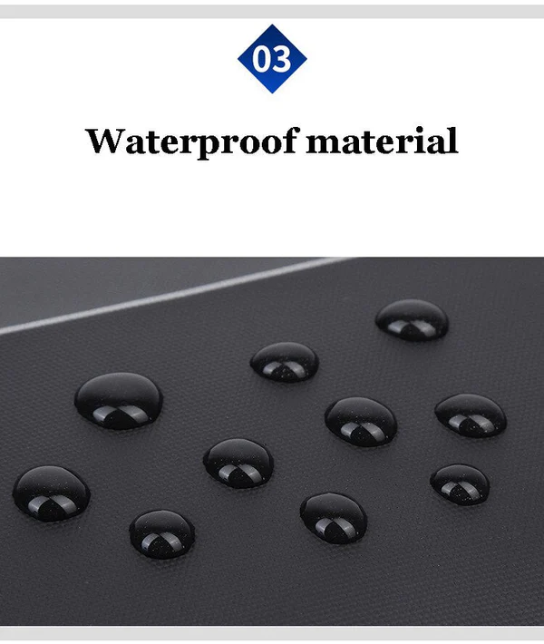 Close-up of water droplets on the waterproof material of the Alliencross chest bag original product from our trusted store.