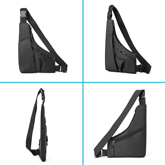 Multiple angles of the anti theft chest bag available with cash on delivery nationwide.