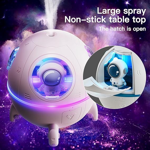 Large spray Astronaut Spaceship Humidifier with galaxy theme background available at our trusted store.
