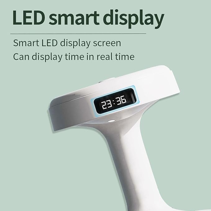 Close-up of the smart LED display on our original product levitation water diffuser from our trusted store.