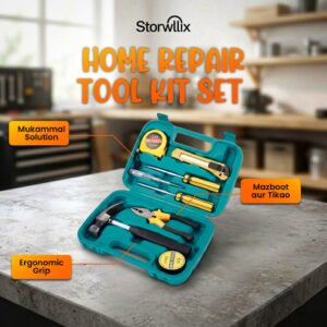 Storwllix multi functional home repair tool kit set with compact storage box and durable tools from a trusted store.