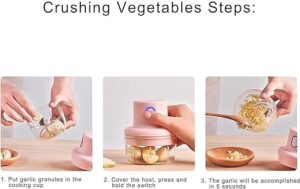 Step by step guide on how to chop garlic cloves using a mini food chopper in Pakistan in just 5 seconds.