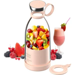 Premium original product portable juicer blender Pakistan with a transparent bottle design and a stylish carrying strap.
