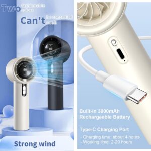 Side angle profile and premium body design of the original portable mini fan usb rechargeable.