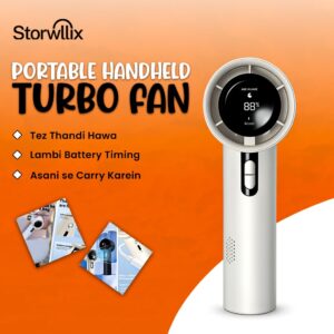Storwllix high speed portable turbo fan with digital LED battery percentage display screen from a trusted store.