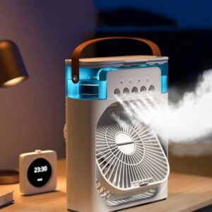 Storwllix white mini usb fan humidifier with powerful cooling mist and multi-speed adjustments from a trusted store.